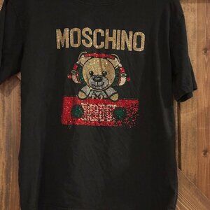 Moschino Couture Milano Swarovski Crystal Christmas Teddy Bear DJ w/ Headphones